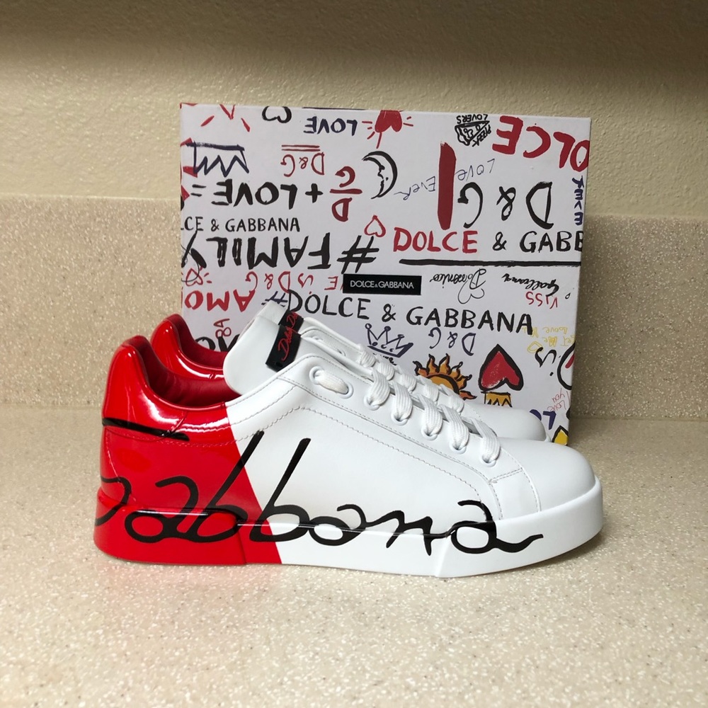Dolce & Gabbana Script Logo Sneaker 40.5 / 10.5 - Picture 2 of 8